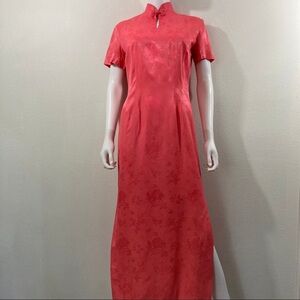 Vintage 1960’s Alice of California Pink Cheongsam Dress Size Medium
